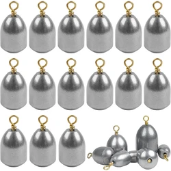 15Pcs Iron Fishing Weights Sinkers Kit Bass Casting Sinkers Weights Drop Shot Catfish Weights Sinkers for Saltwater Freshwater