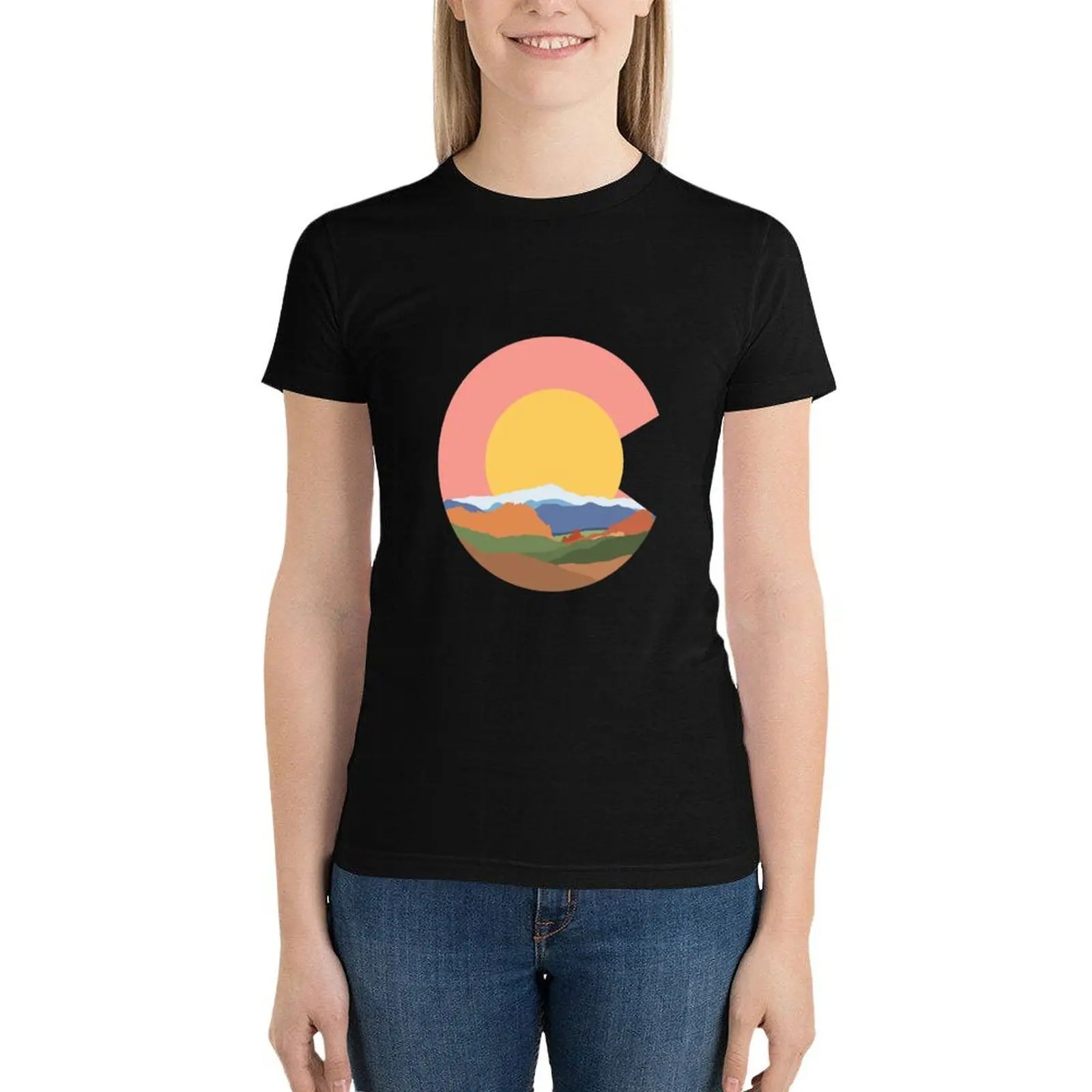 Garden of the Gods Colorado Design T-Shirt koszulka z nadrukiem zwierzęcym dla dziewczynek bluzka topy koreańska modna koszulka dla kobiet