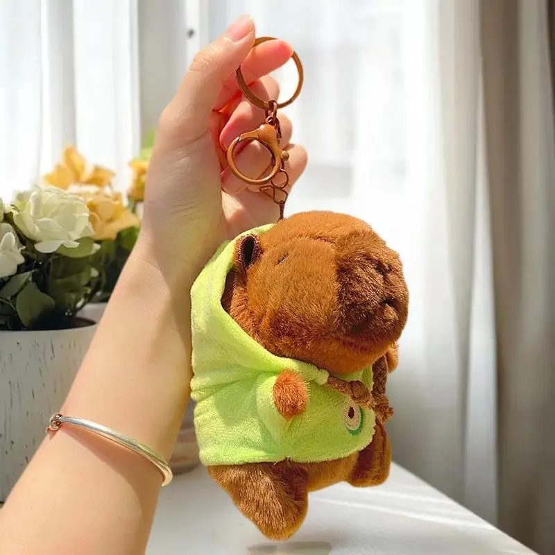 Creatieve Capybara Pluche Sleutelhanger Cartoon Dier Gevulde Pop Tas Hanger Rugzak Hangende Decoratie Mooie Sleutelhanger Geschenken
