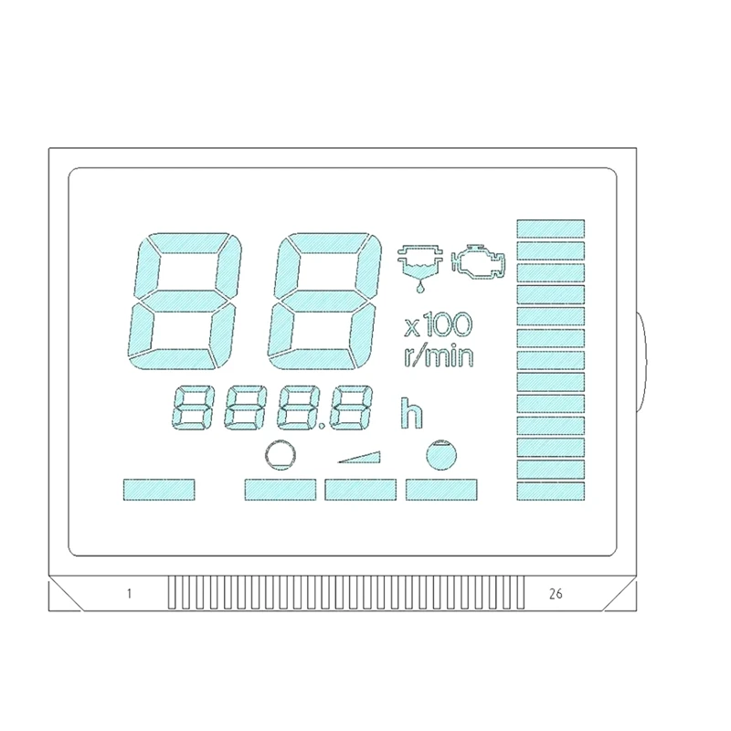 แผงเซ็นเซอร์ดิจิตอลหน้าจอ LCD สำหรับรถจักรยานยนต์1ชิ้นอุปกรณ์เสริมสำหรับรถจักรยานยนต์ยามาฮ่าดิสเพลย์6Y5-8350T-D0-00