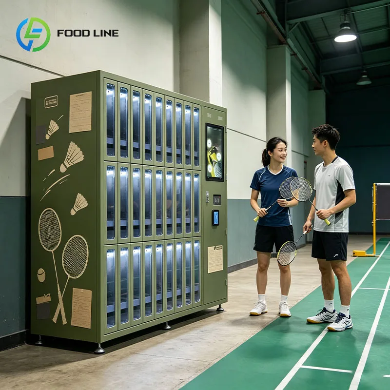 Badminton Racket Sports Vending Kiosk Automatic Tennis Racket Pickleball Paddle Padel Equipment Customized
