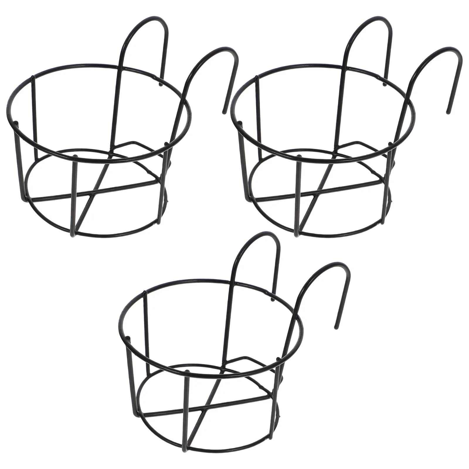 3 szt. Okrągłe kwietniki wiszące, wysokiej jakości uchwyty na rośliny do balkonu, na balustradę, do dekoracji doniczek, do domu, biura, ogrodu.