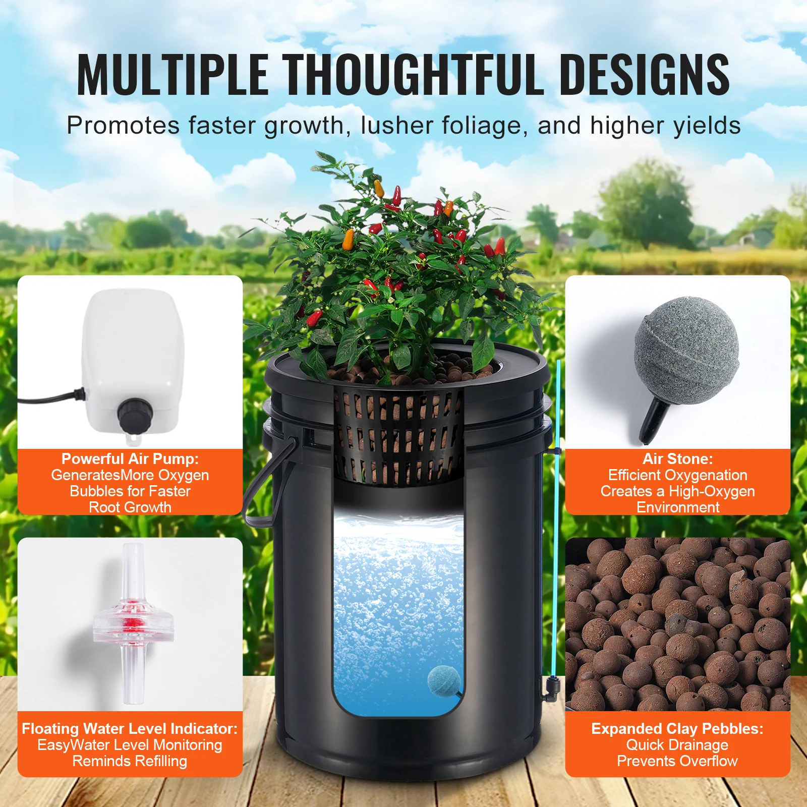 نظام زراعة مائية بتقنية DWC، ن - مراجعة Dwc Bucket System 5 Gallon وسعره