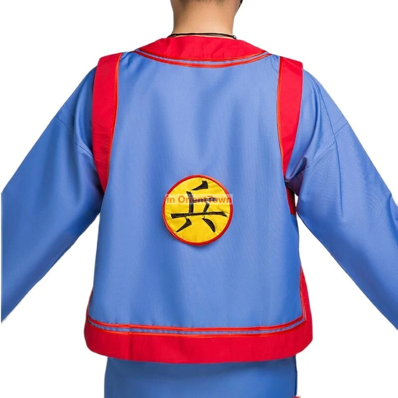 ملابس المسرح التلفزيوني للفيلم بدلة جندي سلالة تشينغ للرجال زي الحرس الملكي القديم رداء رجالي ملابس تنكرية