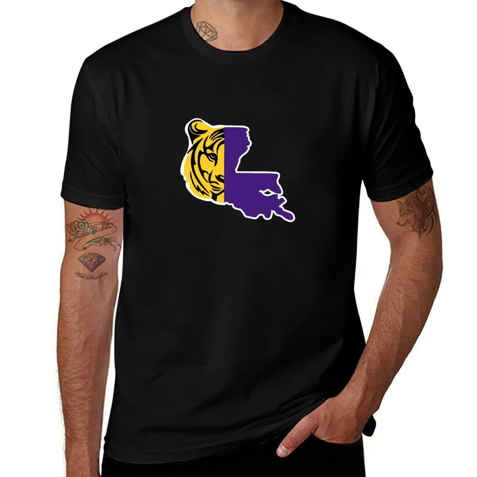 

LSU Tigers sticker T-Shirt graphic tee shirt custom shirt croswit shirt man sweat shirts, men