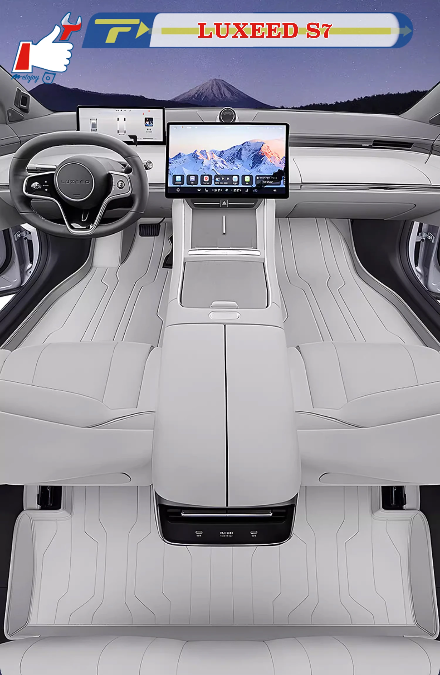 

Left-hand Drive Car Floor Mat For LUXEED S7 2024 Full-Surround Foot Mat Mat Floor Liner Floor Carpet Water-proof Mat