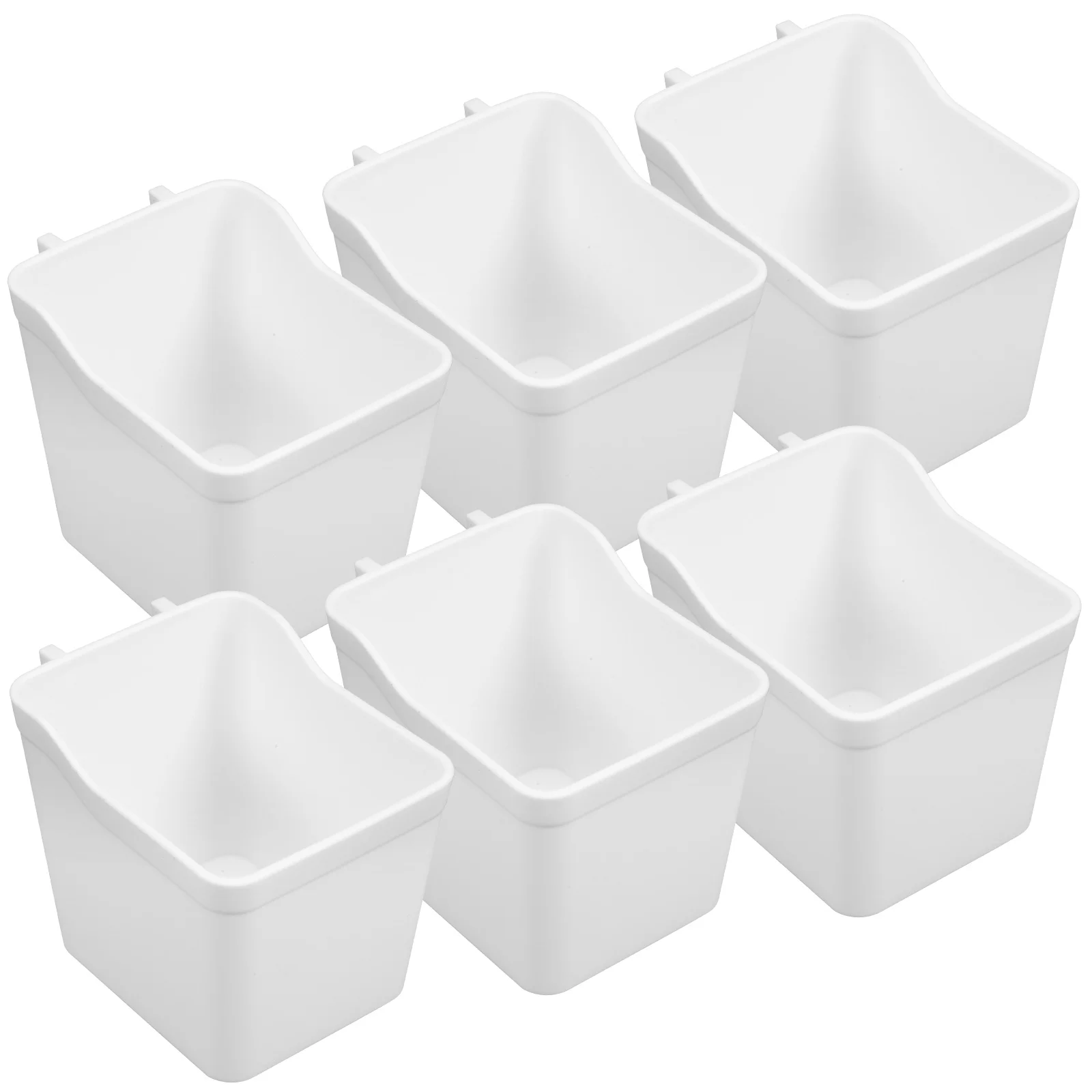 

6 Pcs Pegboard Cup Parts Storage Organizer Workbench Kit Screw Organizers and Cups Abs Bins