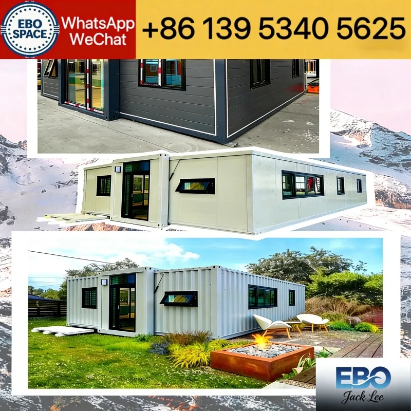 Modular Movable Outdoor Office Prefabricated Flat Pack Folding Expandable Container House with Sandwich Panel Steel Construction