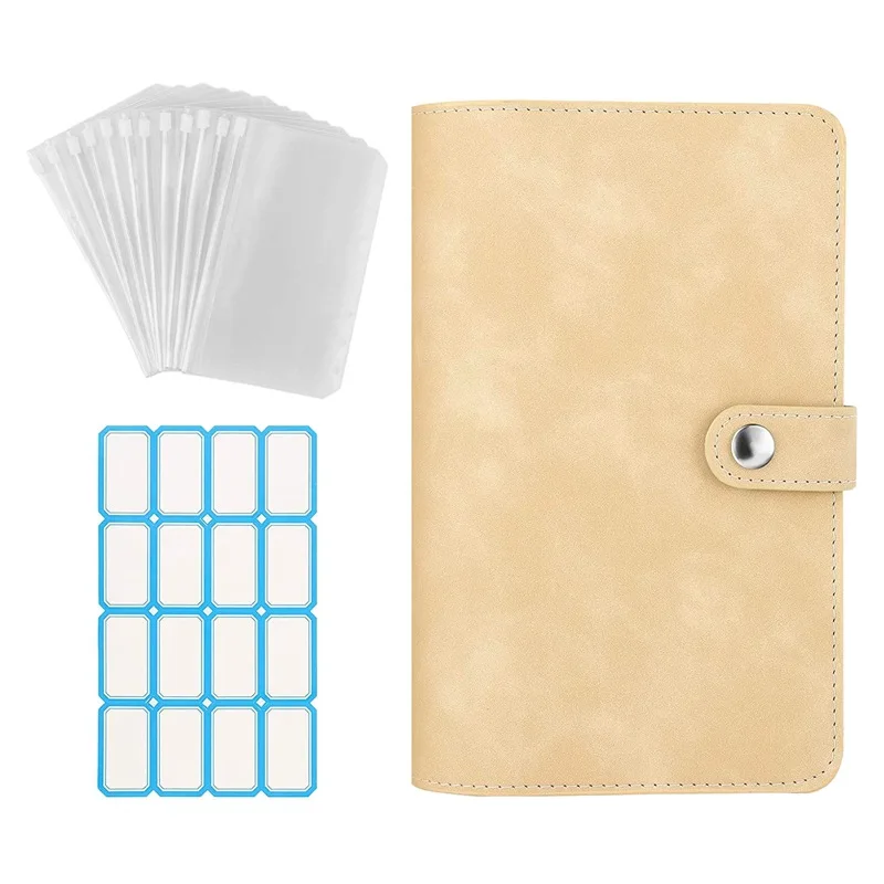 

Makeasy A6 Binder Pockets Leather Notebook Binder Cover Refillable Ring Binder Set for Personal Planner Organizer Budget Binder