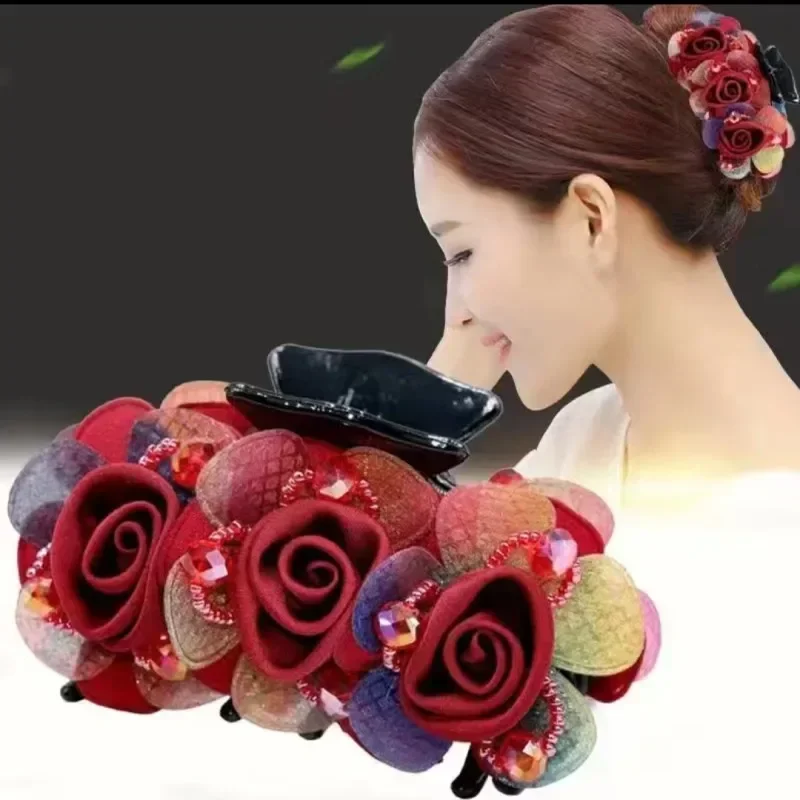 Claw Clips Women Flowers  집게핀 Hair Clip in Hair  Pinzas Para El Cabello De Mujer  Para Cabello  Hair Accessories for Women