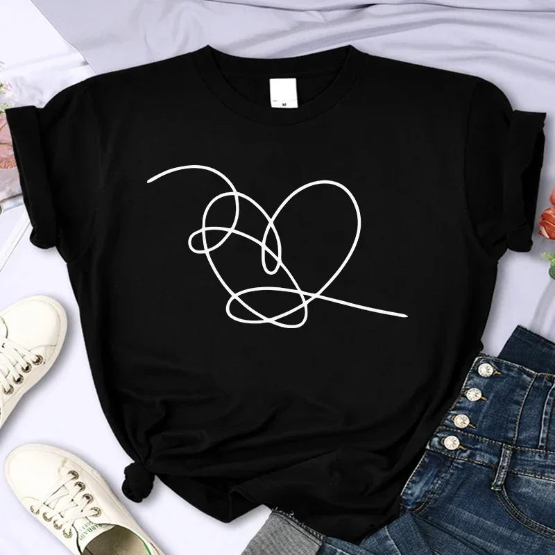 Nova camiseta feminina plus size impressa casual solta moda manga curta camiseta, macio confortável e respirável, esportes ao ar livre