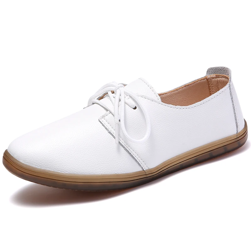 

New large-sized women's 100% cowhide loafers, leather shoes, casual sports shoes and fashionable vulcanized women's shoes