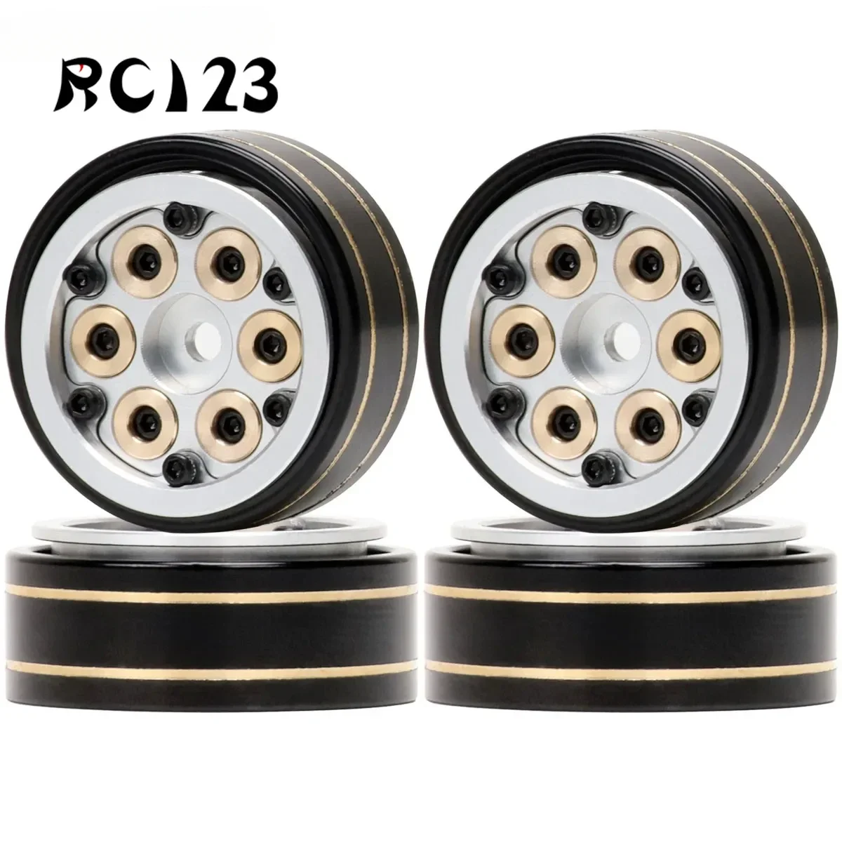 Brass/Alloy 1.0 Inch 7mm Hex Adjustable Weight Beadlock 31MM Wheel Rim for RC Crawler 1/18 TRX4M 1/24 Axial SCX24 B-17 C10 FCX24