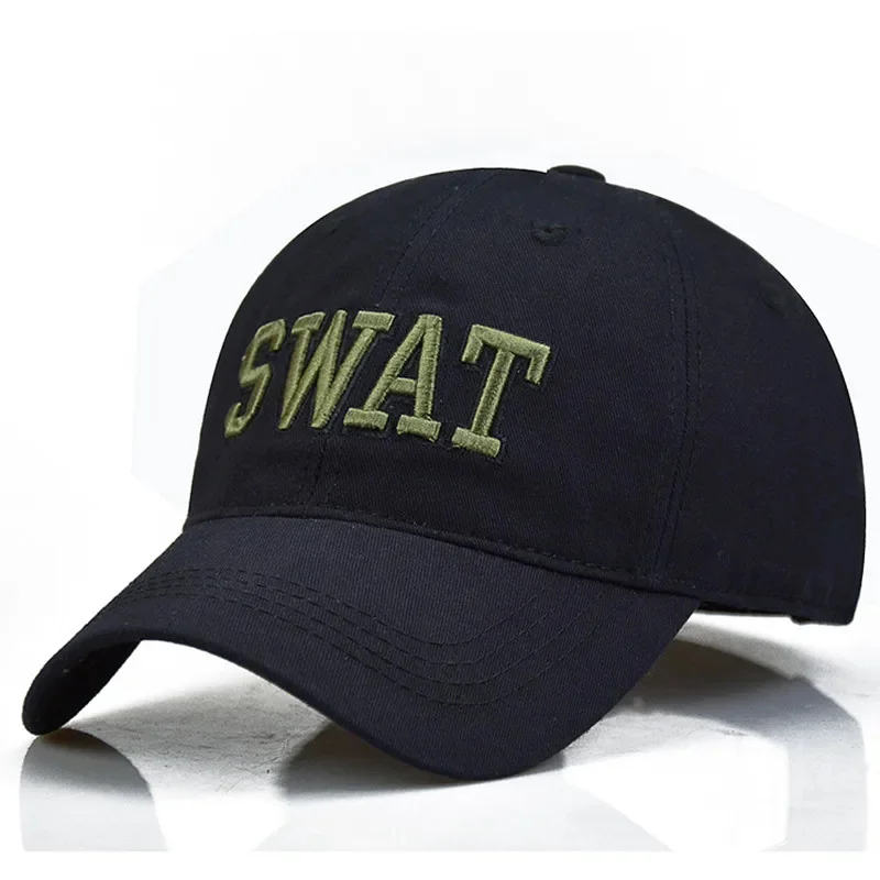 New Fashion SWAT Letter Embroidery Snapback Cap Unisex Spring and Autumn Outdoor Adjustable Casual Hats Sunscreen Hat