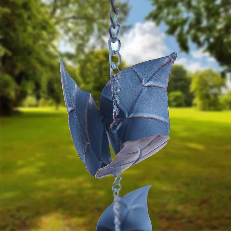 Rain chain, water diversion chain,  chain cube, metal rain chain, landscape decoration, modern style outdoor decoration