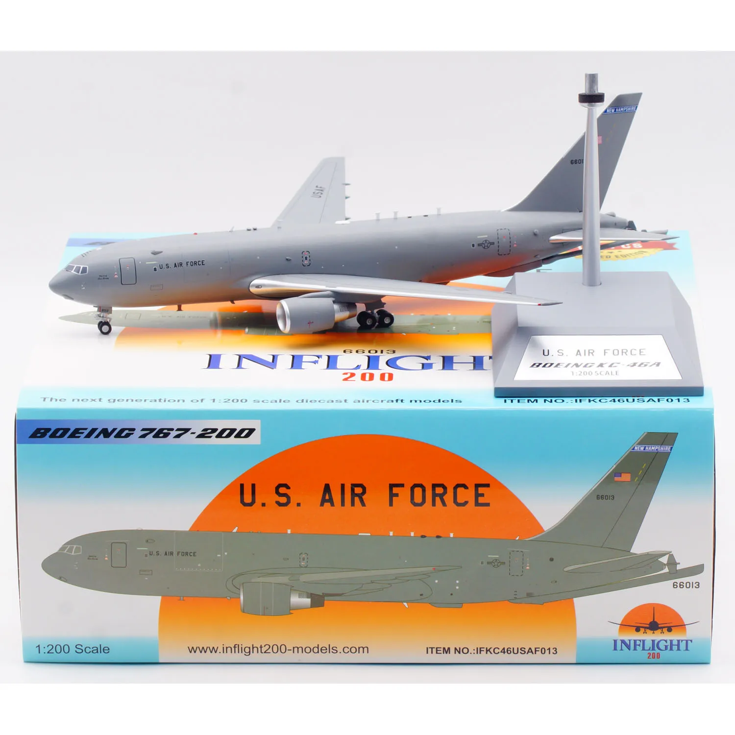 

IFKC46USAF013 Alloy Collectible Plane Gift INFLIGHT 1:200 USA - Air Force Boeing KC-46A Pegasus Diecast Aircraft Model 16-46013