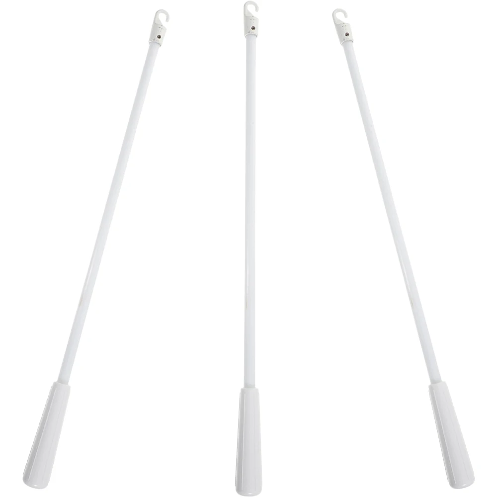 

3pcs Fiberglass Curtain Rods Durable Blind Pull Wand Hooks for Vertical Blinds Home Office Long Tilt Sticks Accessories