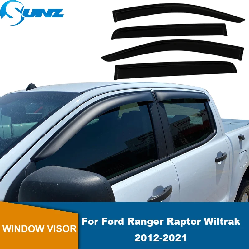 

Car Window Visor For Ford Ranger Raptor Wiltrak T6 T7 T8 XL XLT PX PX2 PX3 2012 2013 2014 2015 2016 2017 2018 2019 2020 2021