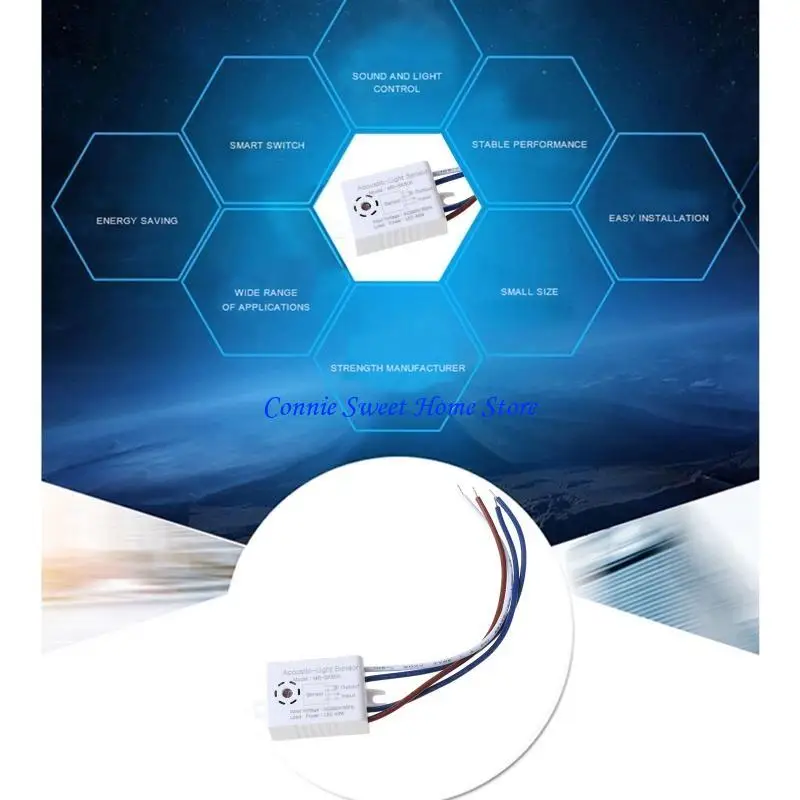 LXAF 220V Voice Control Light Auto On Off Lamp Switch Detector Switch
