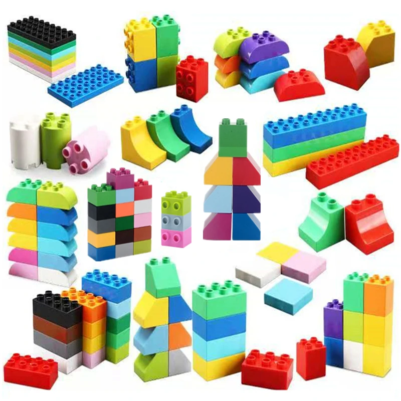 5 Pcs Big Building Blocks Figures Accessories Compatible Large Bricks Children Kids Foundation Plastic Assemble Educational Toys