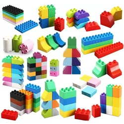 Bloques de construcción grandes para niños, accesorios de figuras, Compatible con ladrillos grandes, base de plástico, juguetes educativos de montaje, 5 piezas