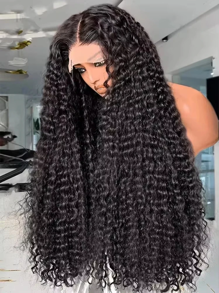 SoulGlow 40 بوصة مجعد 13x6 HD الدانتيل الشفاف الجبهة خصلات الشعر المستعار الإنسان البرازيلي 250 الكثافة موجة عميقة 13x4 شعر مستعار أمامي للنساء