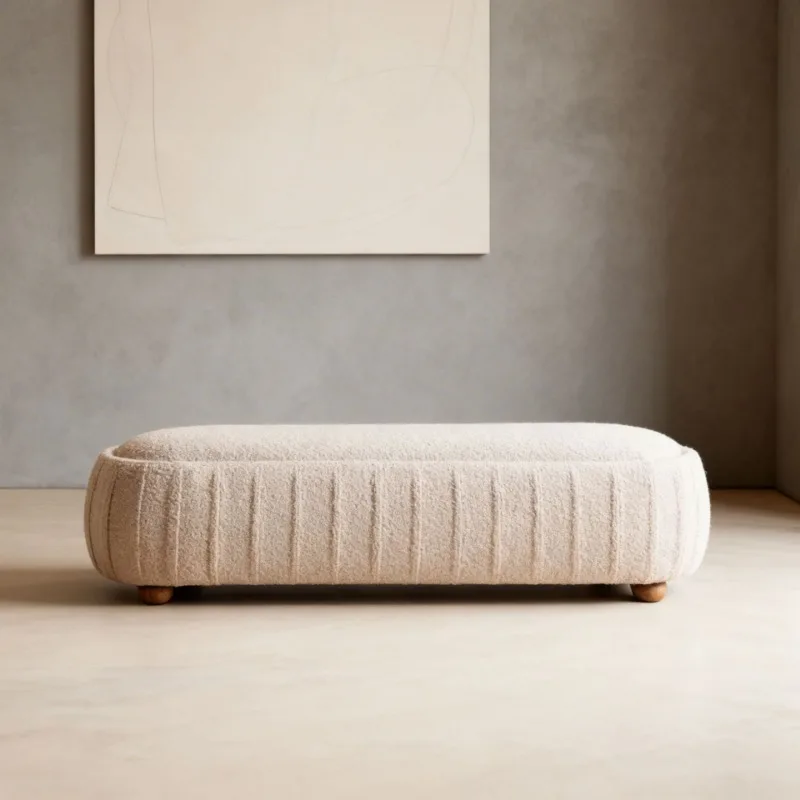 Simple modern fabric bedside stool living room sofa stool footstool designer cloakroom bench entrance door shoe changing stool