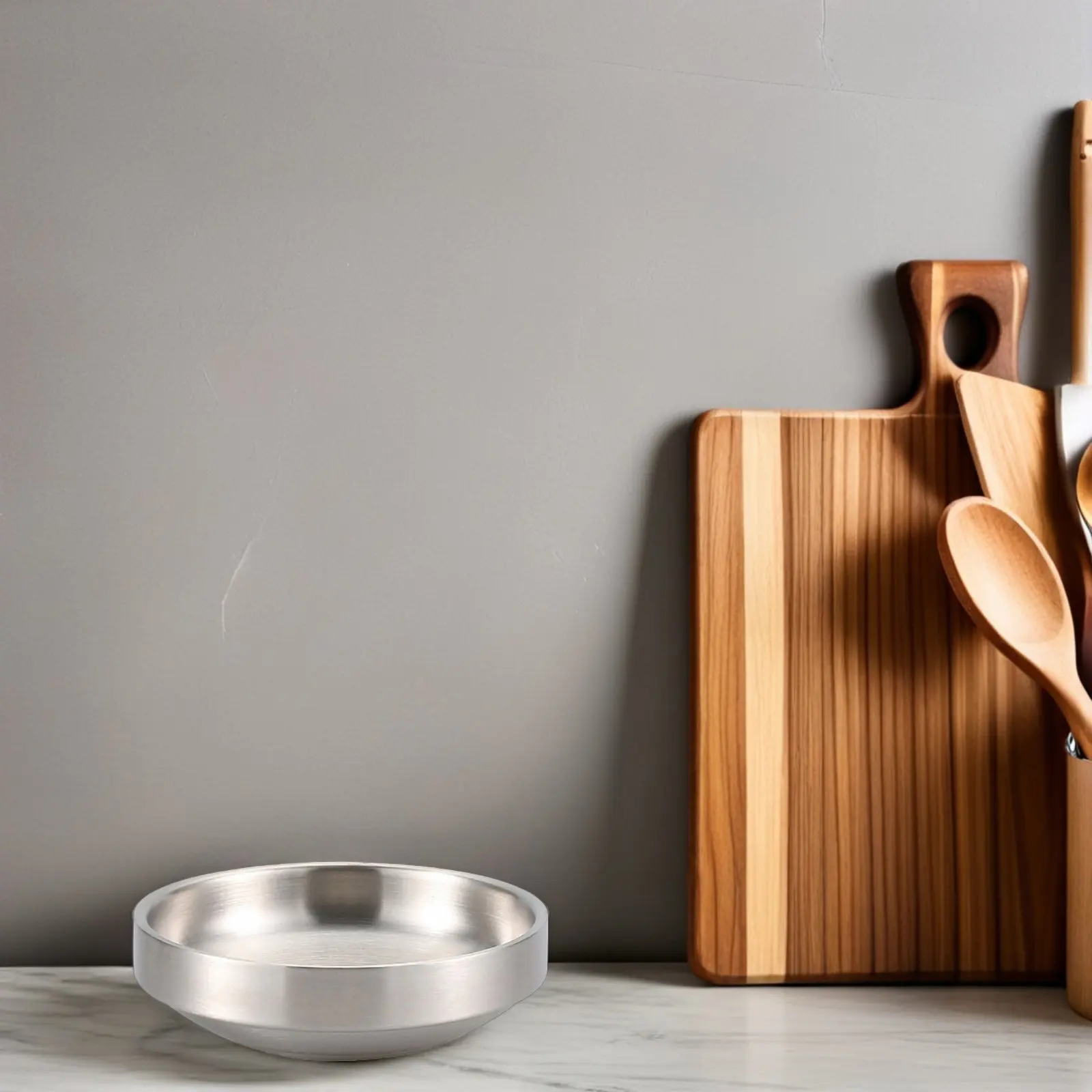 2 Platos Modernos Estilo Coreano para Kimchi, Platos de Acero Inoxidable para Salsas, Encurtidos, Mostaza y Salsa de Soja, para Servicio de Alimentos