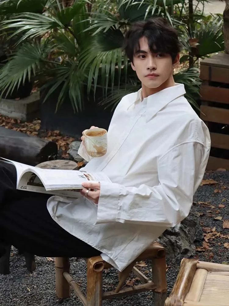 

Мужская хлопковая белая футболка-поло для подростков, молодежная, школьная, повседневная, весенняя, в американском стиле