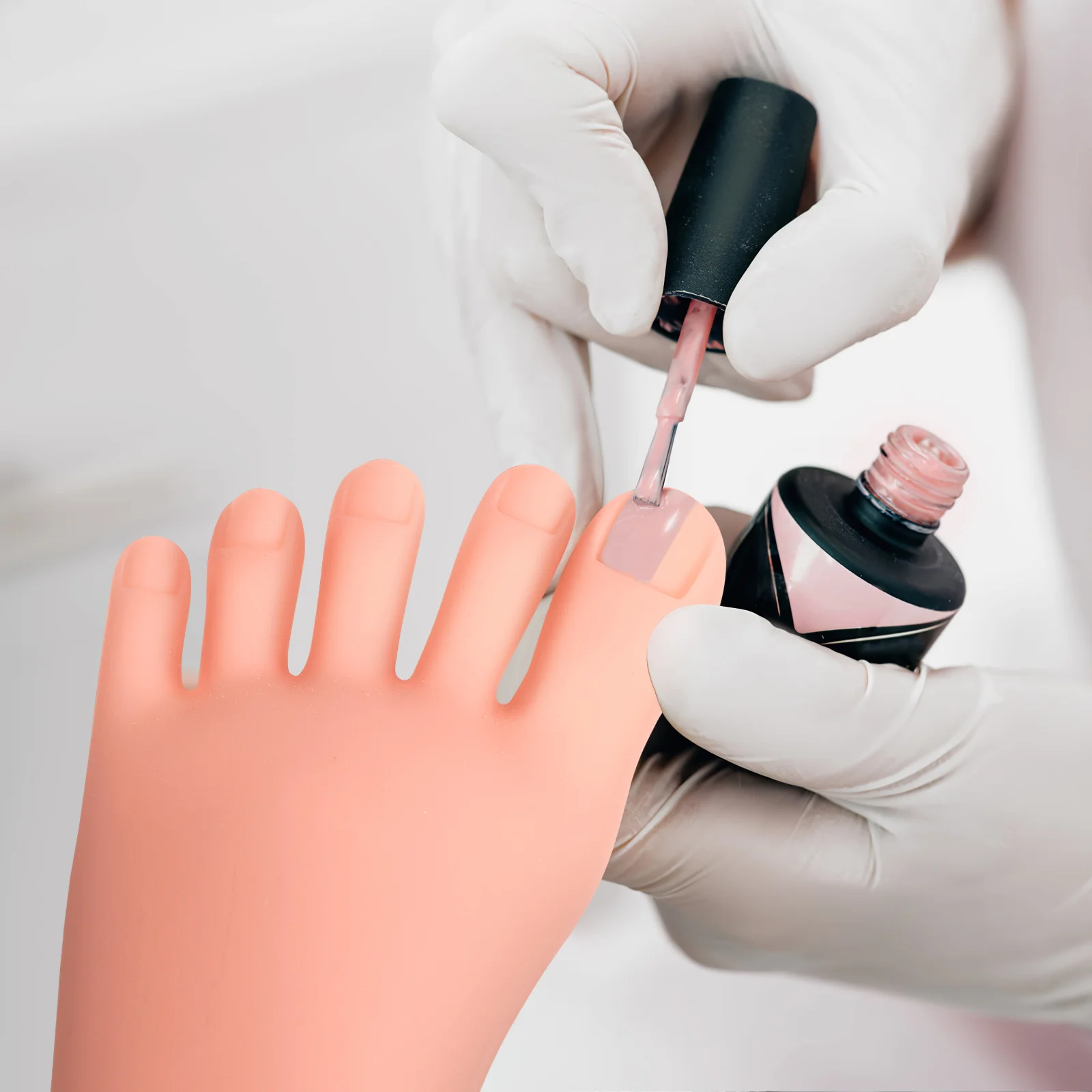 

Art Foot Manicure Training Tool Durable Lightweight Skin-Like Elastic Touch Nail Art Practice Manicure Tools Foot Nail