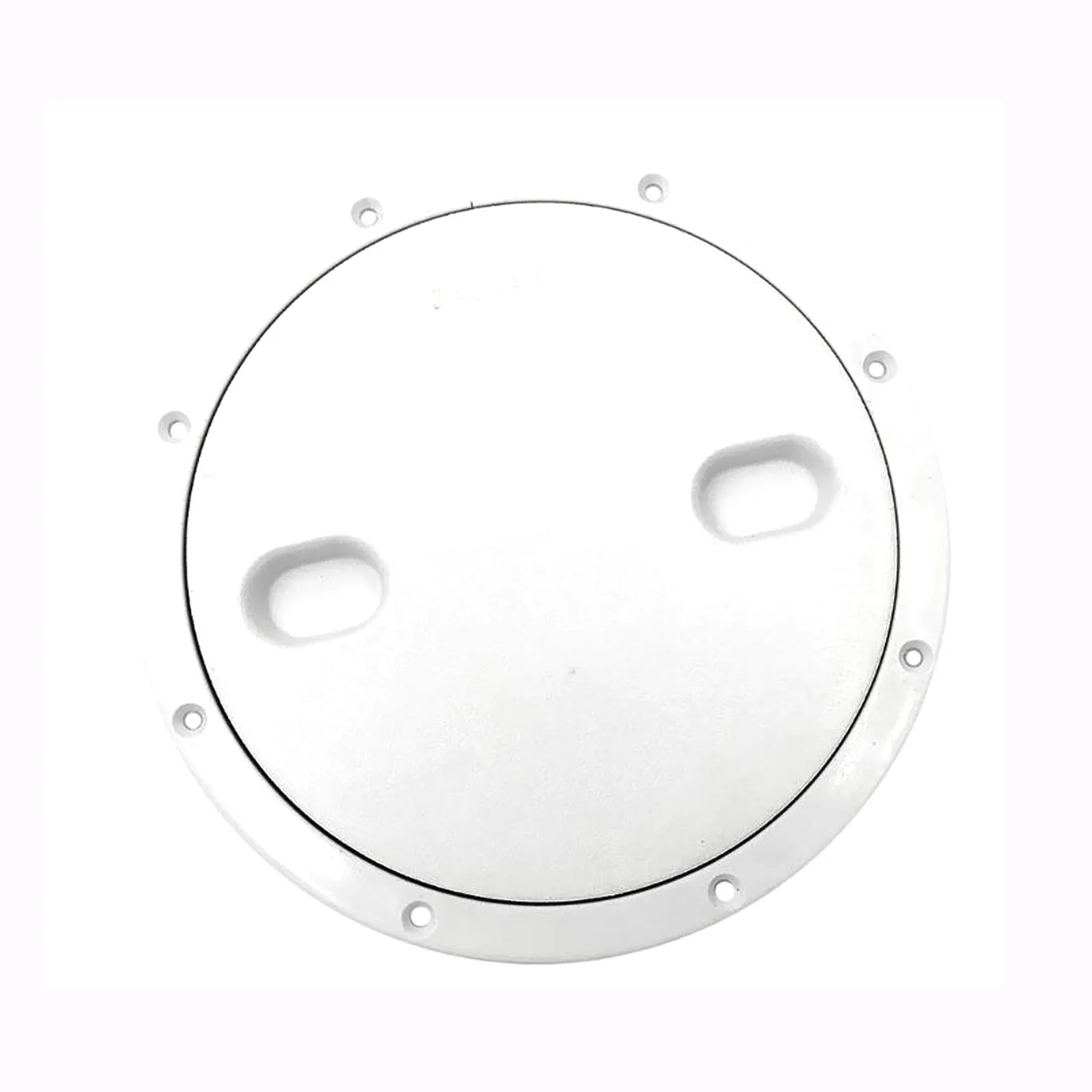 Marine White Nylon 9 inch Flat Inspection Hatch with Detachable Covers Boat Access Cover Lid Screw Out Deck Plate Hardware