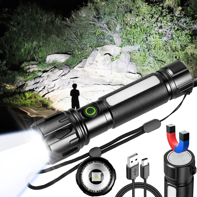 lanterna-led-recarregavel-usb-rgb-magnetica-luz-de-bolso-ipx4-a-prova-d'Agua-tocha-com-zoom-lanterna-portatil-para-camping-caminhadas-e-pesca