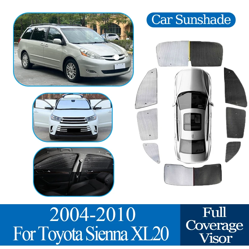 

For Toyota Sienna XL20 2004~2007 2008 2009 2010 Car Coverage Sunshade Anti-UV Window Sunshade Cover Protection Board Auto Visor