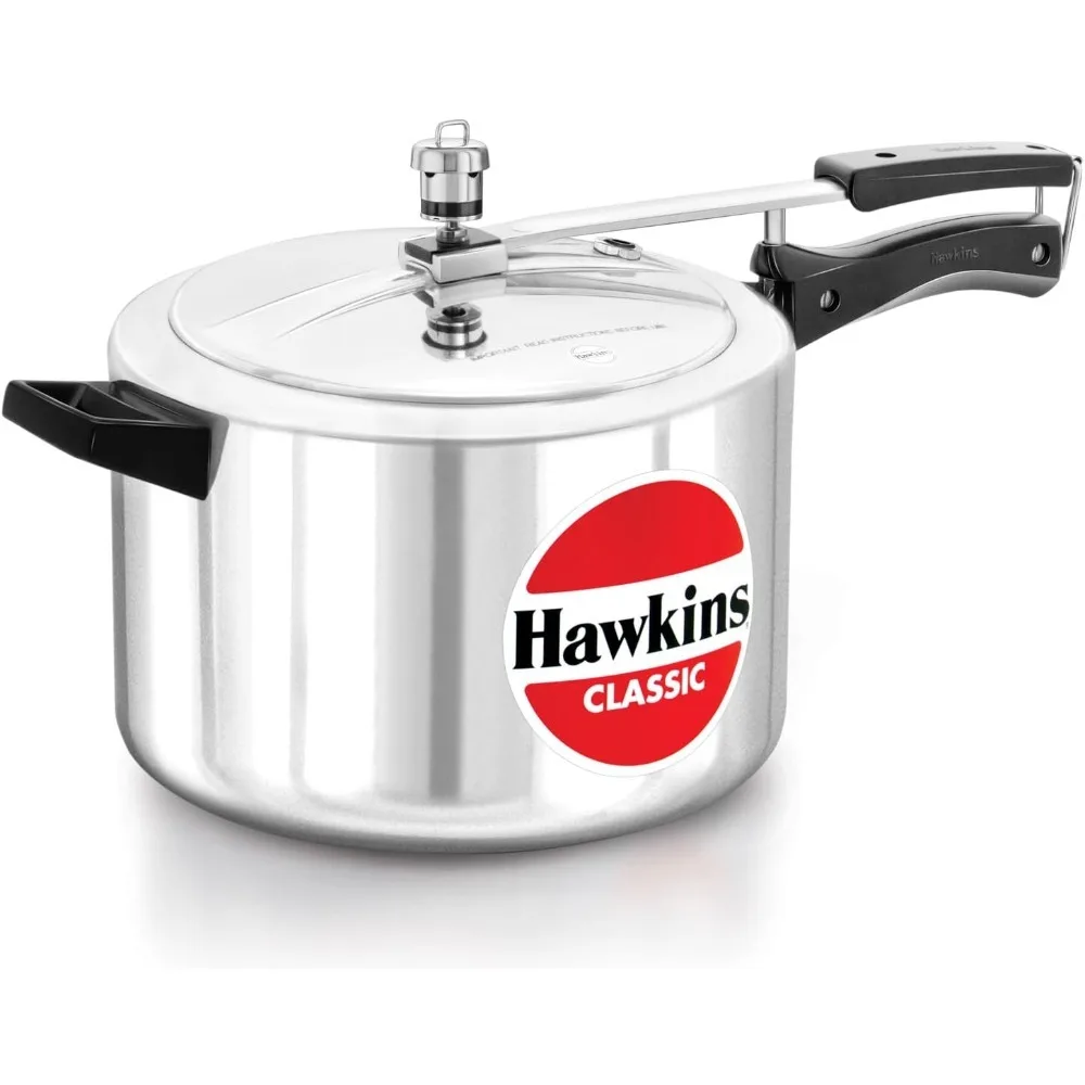 

Hawkins Classic CL8W 8 L Aluminum Pressure Cooker, Medium, Silver, 8-Liter Wide Body