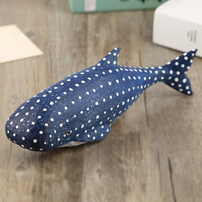 

Kawaii White Spot Whale Decoration Creative Wood Handmade Crafts Cartoon Doll Cute Lovely Christmas Birthday Friend Gifts