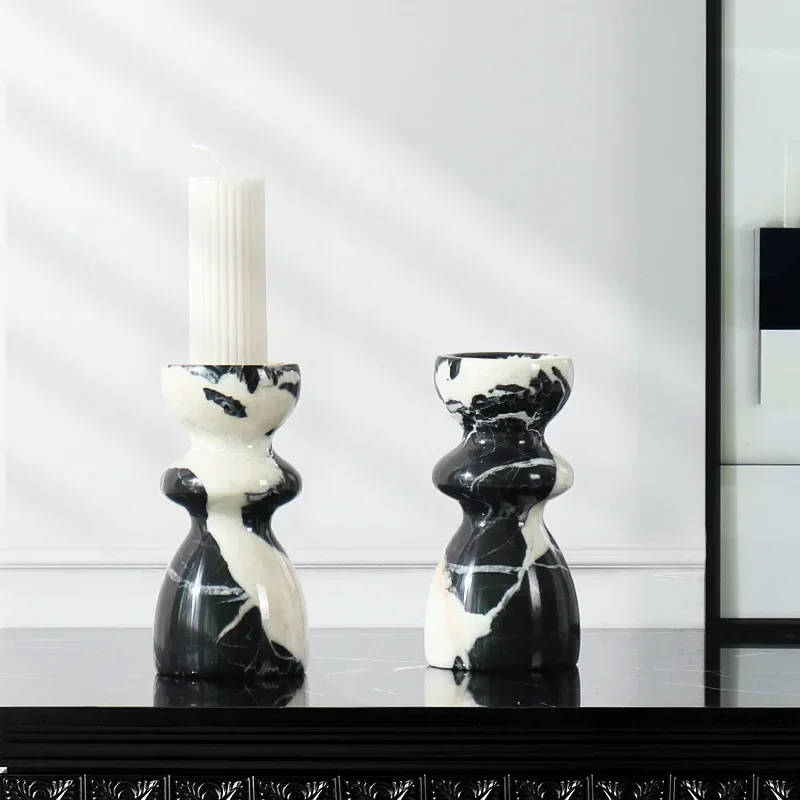 

Гранд антикварный подсвечник из натурального мрамора, современный французский подсвечник, центральные украшения для вечеринки, домашний декор