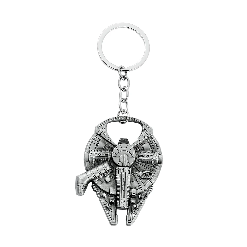 1 llavero clásico minimalista, accesorio de metal para películas de Star Wars, programas de televisión y naves espaciales