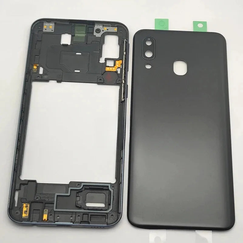phone housing case For Samsung Galaxy A40 2019 A405 SM-A405F A405DS Housing Middle Frame Back Rear  Cover Camera Lens Parts