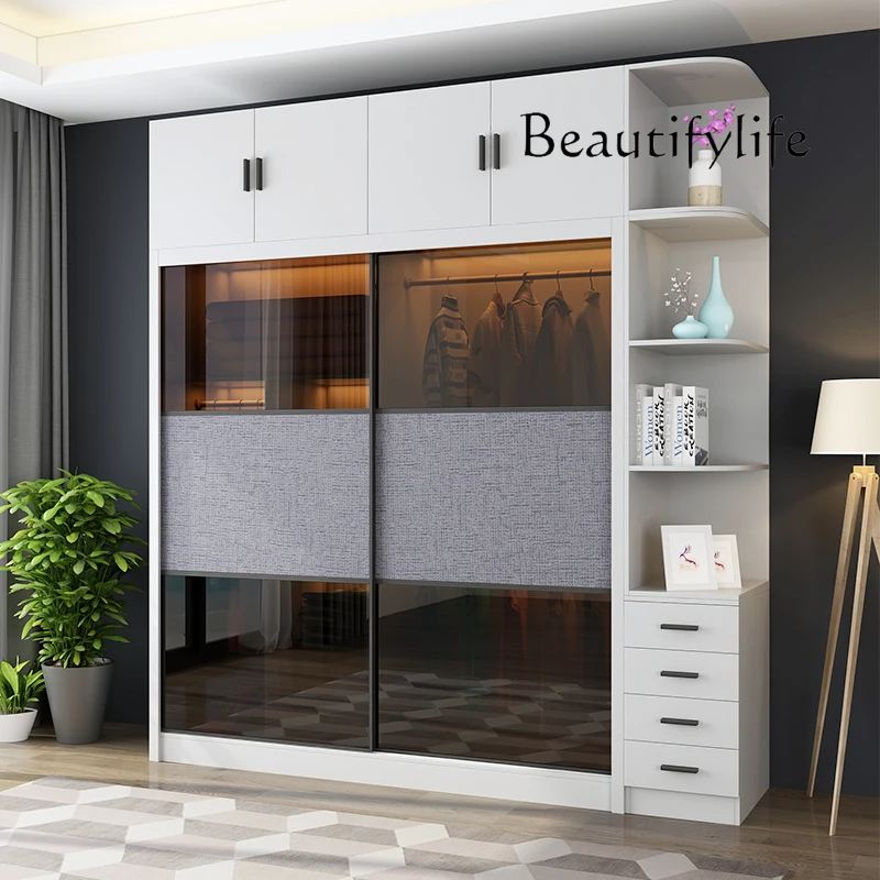 

SM Postmodern Elegant Wardrobe Wood Drawer Organize Bedroom Closet Wardrobes Storage Korean Clothes Trendy Armario Trendy Furnit