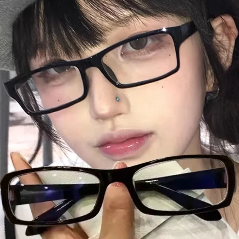 

Japanese Small Square Glasses Frame for Women Men Fashion Blue Light Blocking Glasses Retro Black Trendy Reading Y2K Eyeglasses