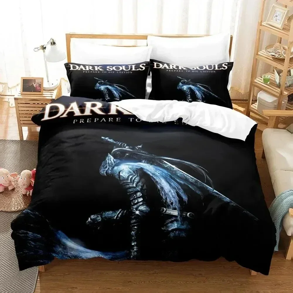 

3D Print Game Dark Souls Bedding Set Duvet Cover Bed Set Quilt Cover Pillowcase Comforter king Queen Size Boys Adult Bedding Set