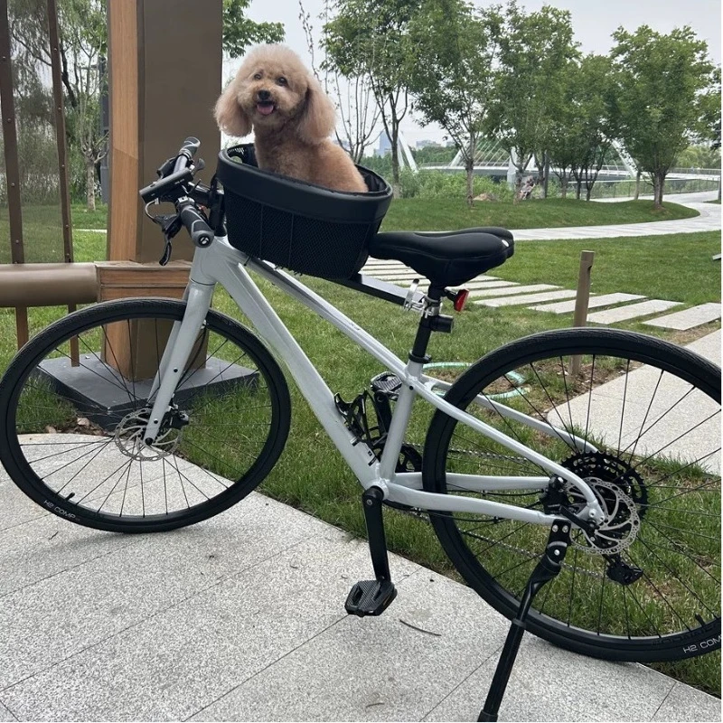 Saddle‑Mount Bicycle Pet Basket Detachable Bike Carrier Basket for Cats Small Dogs Fits Mountain Road Bike Cycling Accessories view 6
