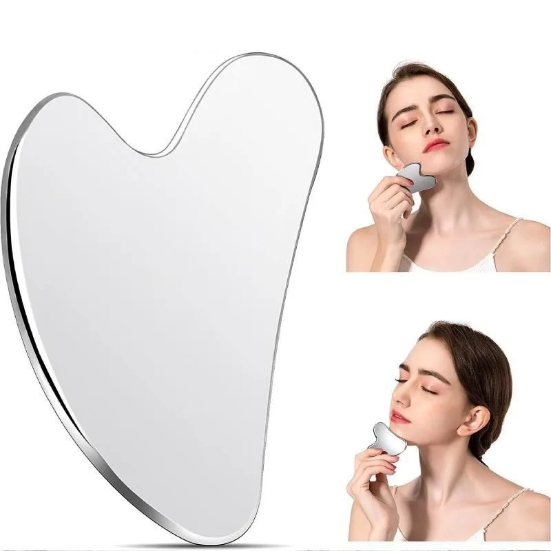 

Gua Sha Facial Tools,Stainless Steel Gua Sha Massage Tool for Jawline Sculpting and Puffiness Reducing,Massage Scraper