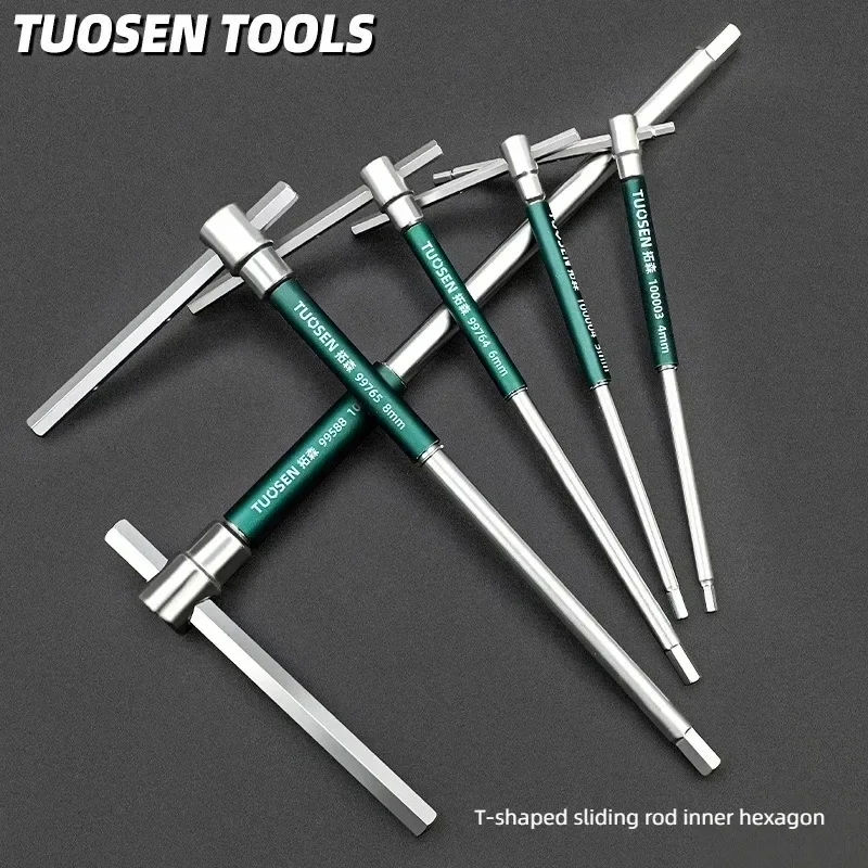TUOSEN Torx Screwdriver Set T-Handle Hex Wrench Kit 7 Sizes 2.5-10mm Extended T-Socket view 3