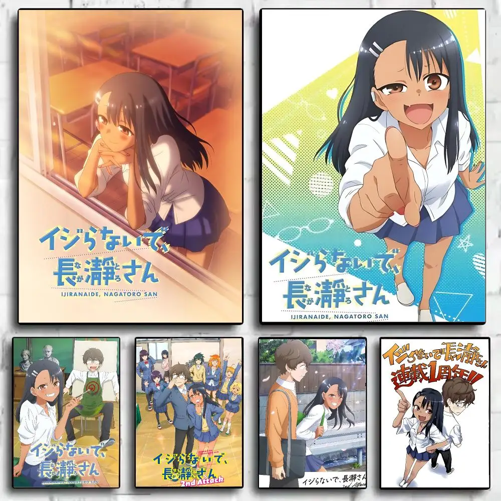 Anime D-Dont T-Toy with Me Miss N-Nagatoro Poster Wall Art Print Sticker for Bedroom Living Room Dorm Office Modern Home Decor