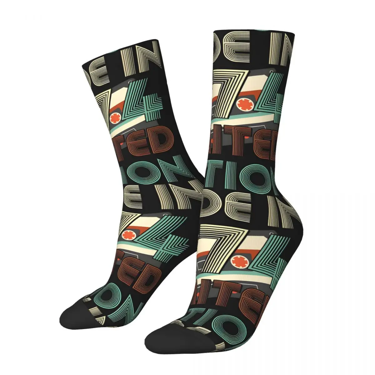 1974 Limited Edition Socks Sports 3D Print Boy Girls Mid-calf Sock