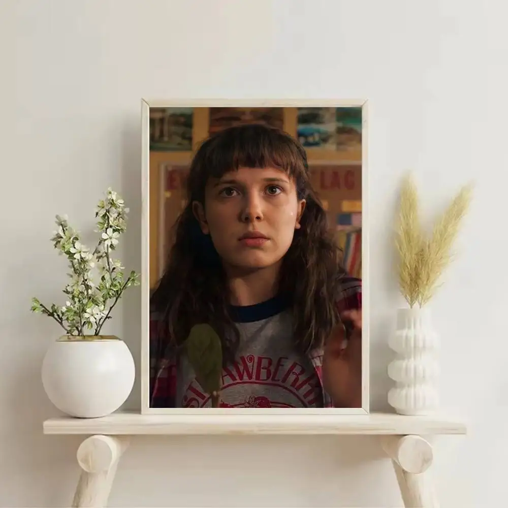 Millie Brown Stranger Poster Self-adhesive Art Waterproof Paper Sticker Coffee House Bar Room Wall