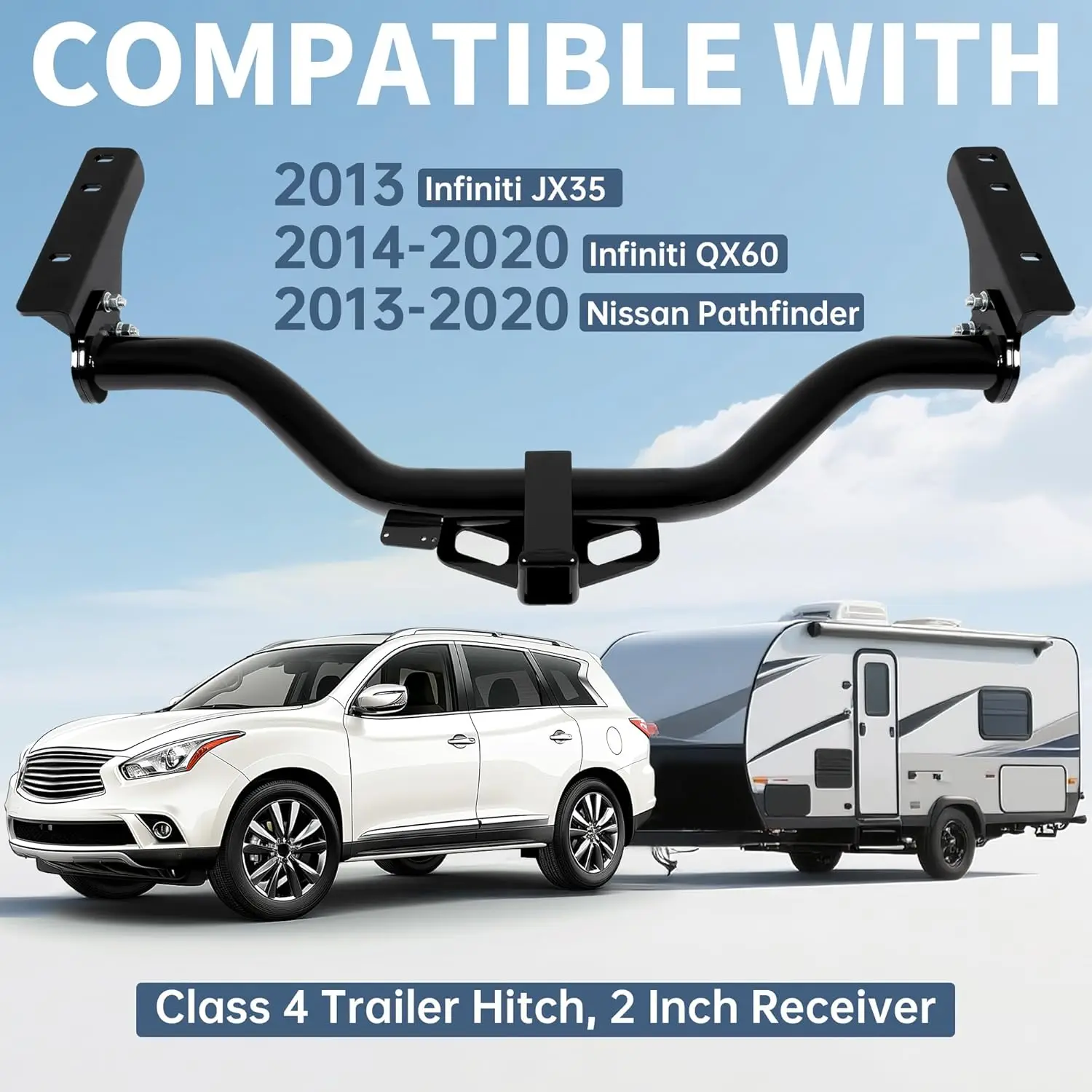 Trailer Towing for 2013 - 2020 SUVs, Metal, No Color Mentioned, Compatible and Replaceable