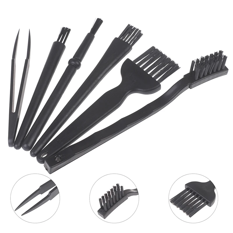 Professional Laptop Keyboard Cleaning Kit 6pcs Small Portable Anti Static Computer Phone Dust Brushes Cleaner Accessories