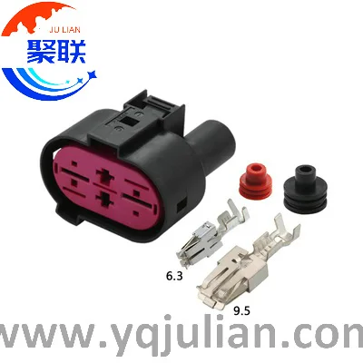 Auto 4pin plug 1J0906234 sensor cable harness Electronic fan connector 1J0 906 234 with terminals and seals